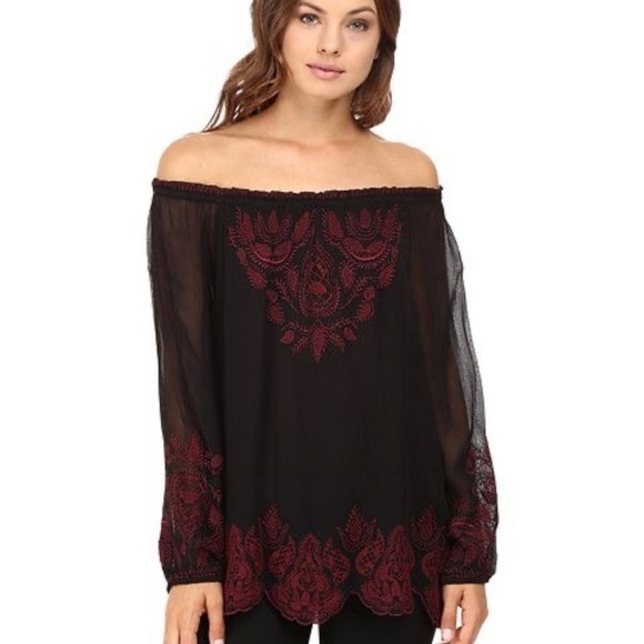 Joie Ariena Off The Shoulder Embroidered B… - Picture 1 of 9